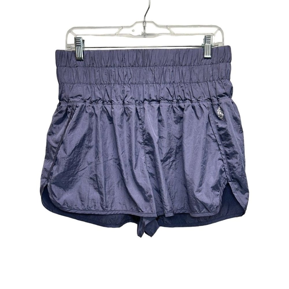 Free People FP Movement Sz L Purple High‎ Rise Athletic Running Shorts